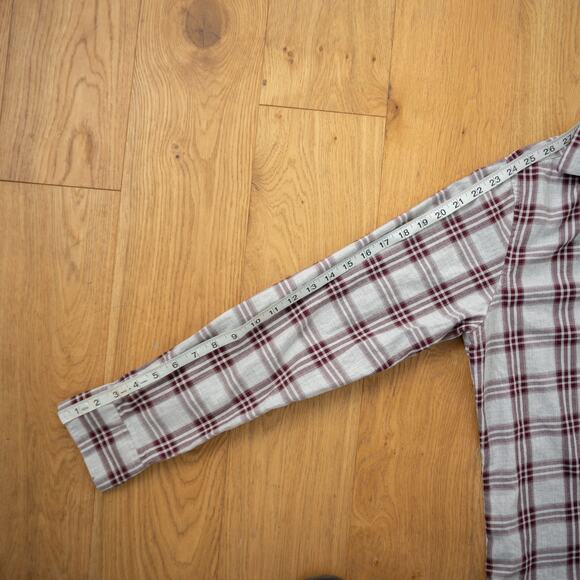 Marc Anthony Natural Stretch Slim Fit Men's Plaid Button Down - Picture 7 of 7